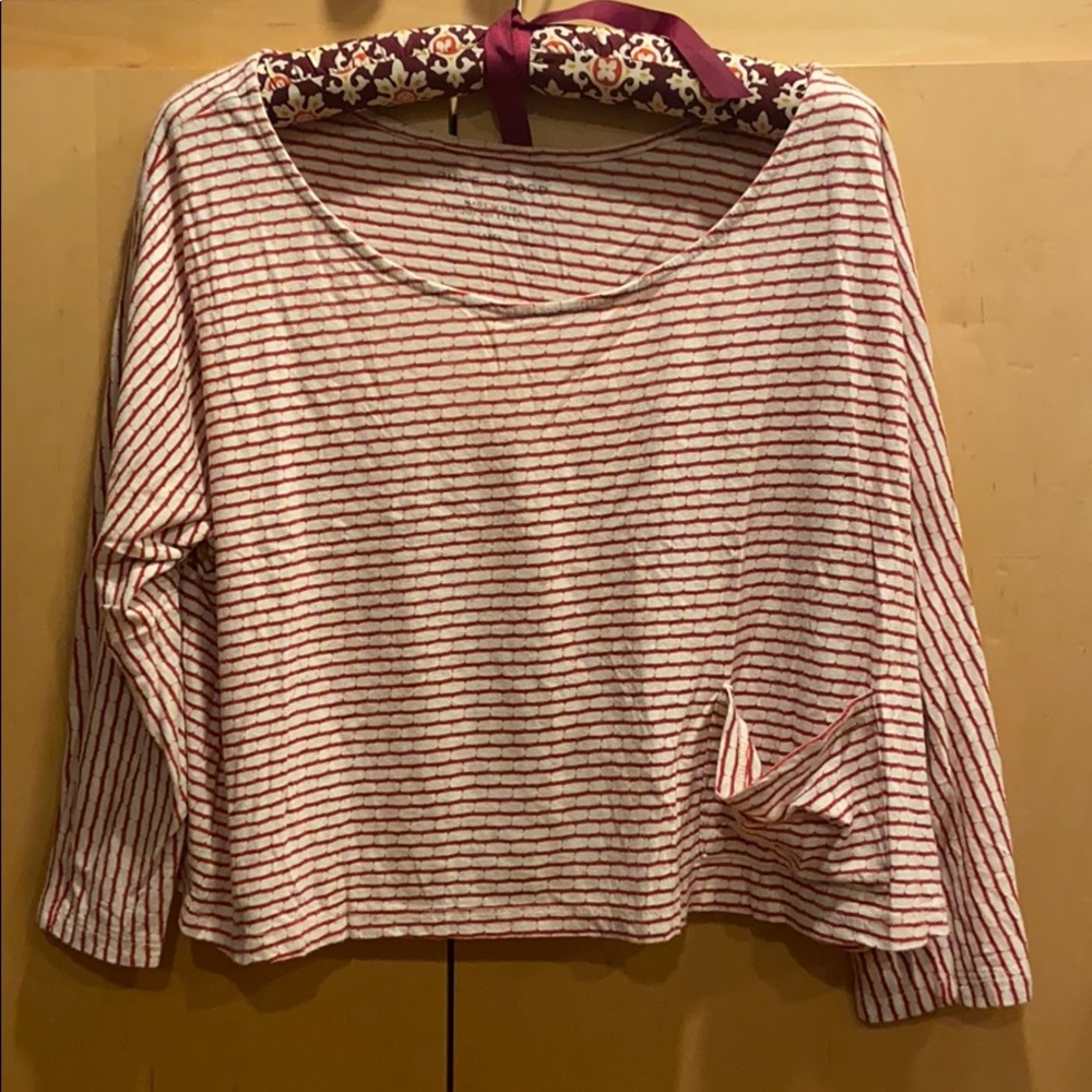 Anthropologie cropped long sleeve shirt
